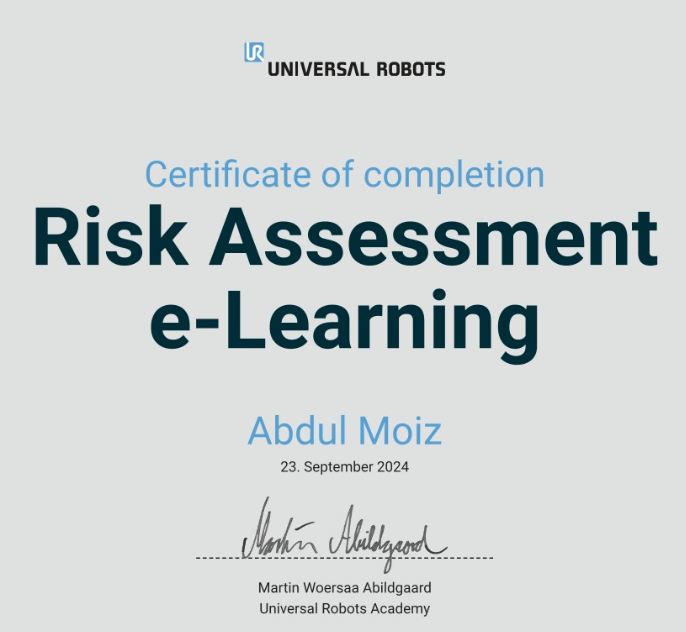 Risk Assessment e-Learning Certificate